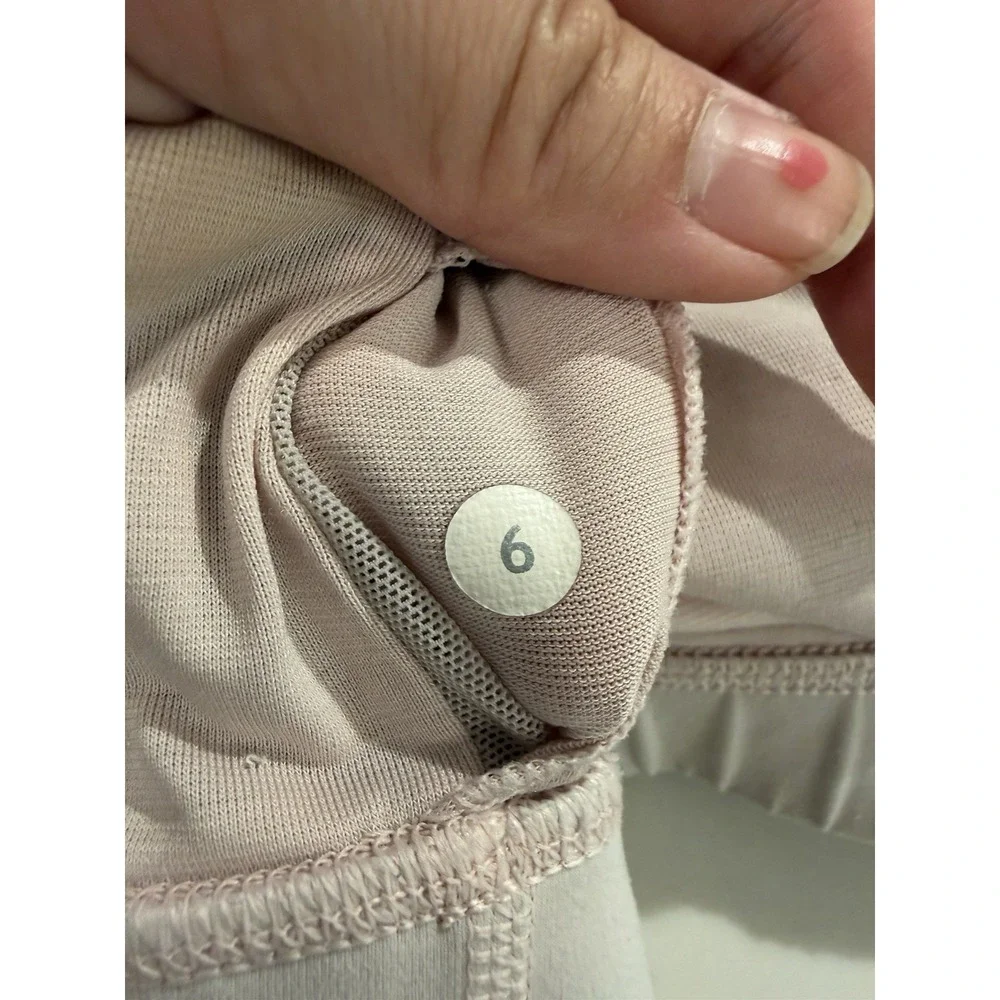 Lululemon Pink Strappy Sports Bra Sz 6 Gym Base Layer Running Hiking